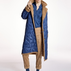 ALBA CONDE Abrigo Acolchado Azul - Imagen 1