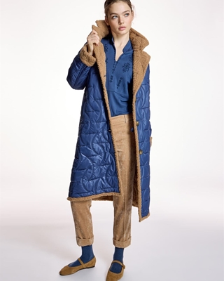 ALBA CONDE Abrigo Acolchado Azul - Imagen 1