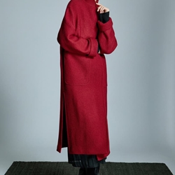 ALBA CONDE Abrigo Granate Oversize - Imagen 2