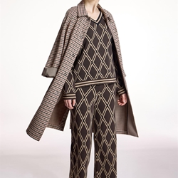 ALBA CONDE Abrigo Recto de Cuadros - Imagen 2