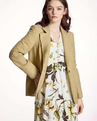 ALBA CONDE Americana Semientallada Amarilla - Imagen 1