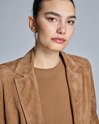 ALBA CONDE Blazer de Ante Camel - Imagen 2