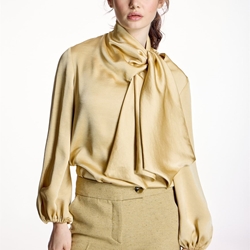 ALBA CONDE Blusa Amarilla con Lazada - Imagen 2