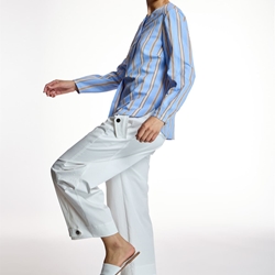 ALBA CONDE Blusa Azul de Rayas - Imagen 2