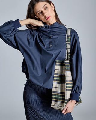 ALBA CONDE Blusa Azul Marino - Imagen 2
