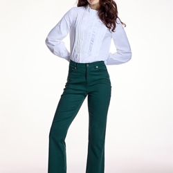 ALBA CONDE Blusa Blanca con Pliegues - Imagen 1