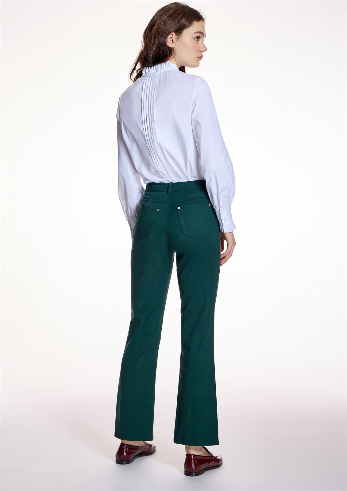 ALBA CONDE Blusa Blanca con Pliegues - Imagen 5