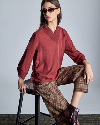 ALBA CONDE Blusa con Frunce Lateral - Imagen 2