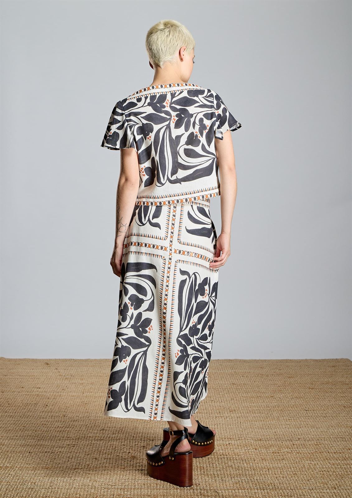 ALBA CONDE Blusa Corta Étnica - Imagen 2