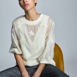 ALBA CONDE Blusa Cruda Bordada - Imagen 2