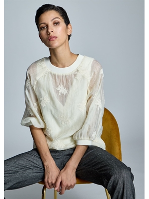 ALBA CONDE Blusa Cruda Bordada - Imagen 2