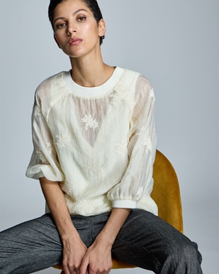 ALBA CONDE Blusa Cruda Bordada - Imagen 2