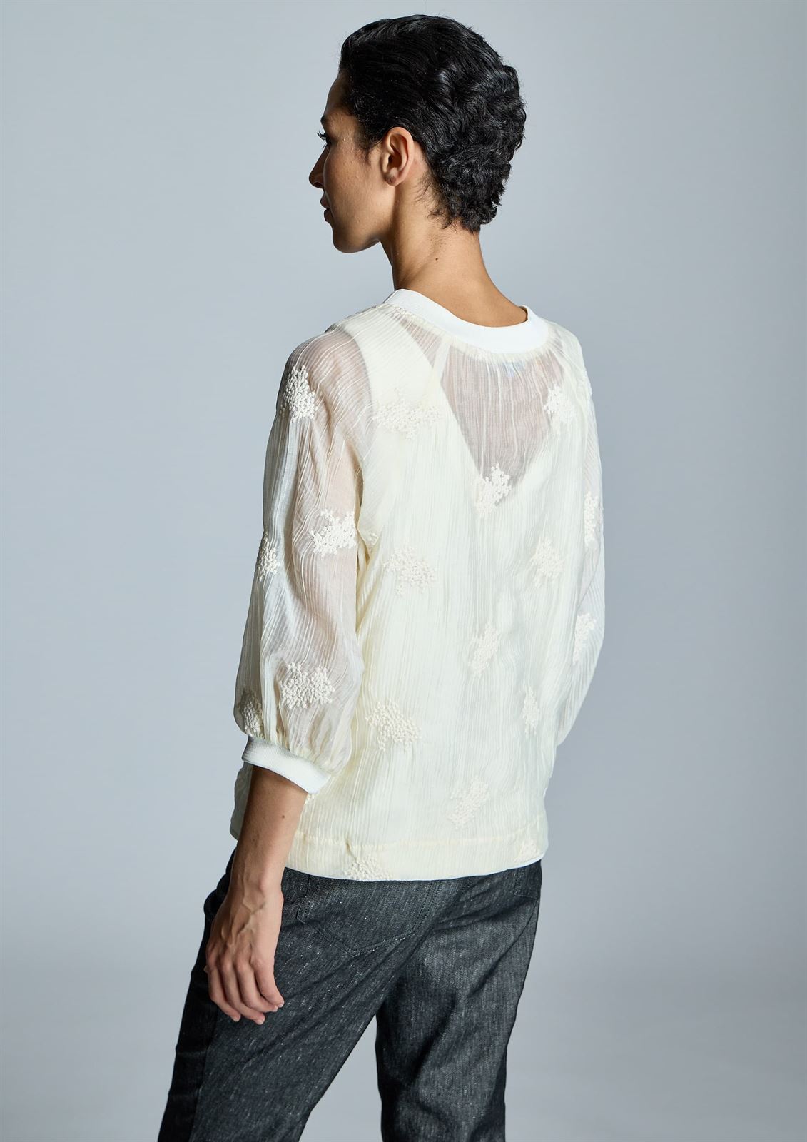 ALBA CONDE Blusa Cruda Bordada - Imagen 4