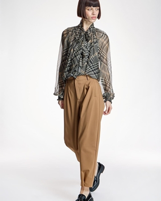 ALBA CONDE Blusa de Gasa de Cuadros - Imagen 2