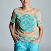ALBA CONDE Blusa Dibujo a Contraste