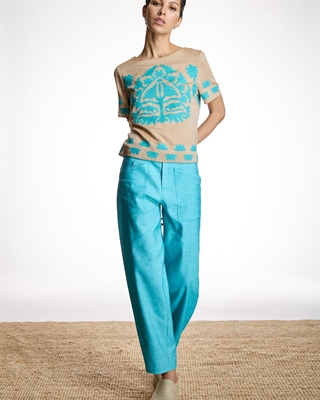 ALBA CONDE Blusa Dibujo a Contraste - Imagen 2