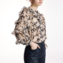 ALBA CONDE Blusa Estampado Floral con Volantes - Imagen 1