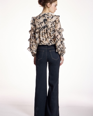 ALBA CONDE Blusa Estampado Floral con Volantes - Imagen 2