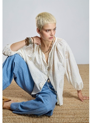 ALBA CONDE Blusa Estilo Bohemio - Imagen 1