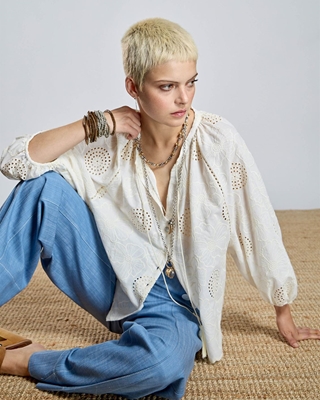 ALBA CONDE Blusa Estilo Bohemio - Imagen 1