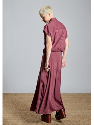 ALBA CONDE Blusa Fluída Granate - Imagen 2