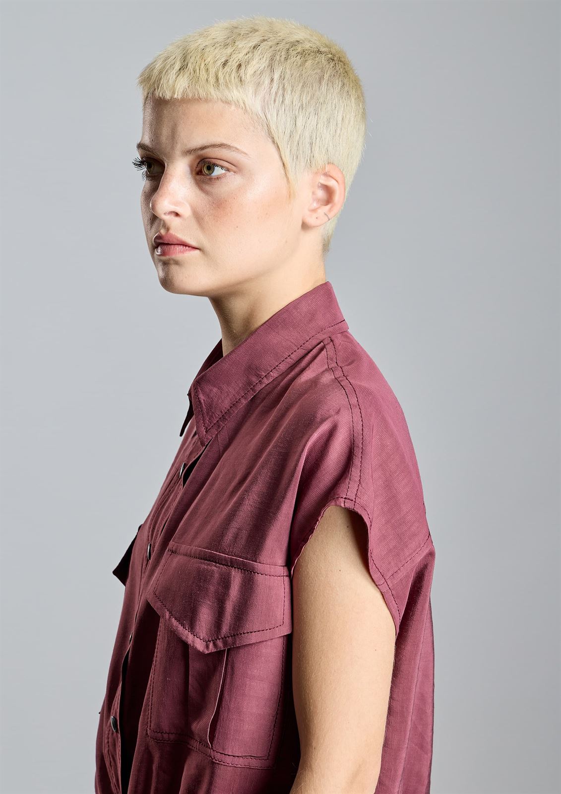 ALBA CONDE Blusa Fluída Granate - Imagen 3