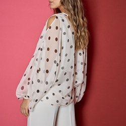 ALBA CONDE Blusa Fluída Lunares - Imagen 2
