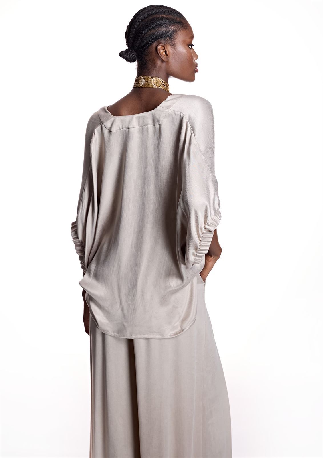 ALBA CONDE Blusa Fluída Satinada - Imagen 4