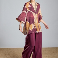 ALBA CONDE Blusa Granate Estampada - Imagen 1