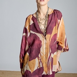 ALBA CONDE Blusa Granate Estampada - Imagen 2