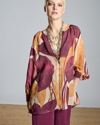 ALBA CONDE Blusa Granate Estampada - Imagen 2