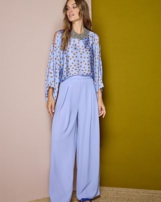 ALBA CONDE Blusa Satinada Lunares - Imagen 1