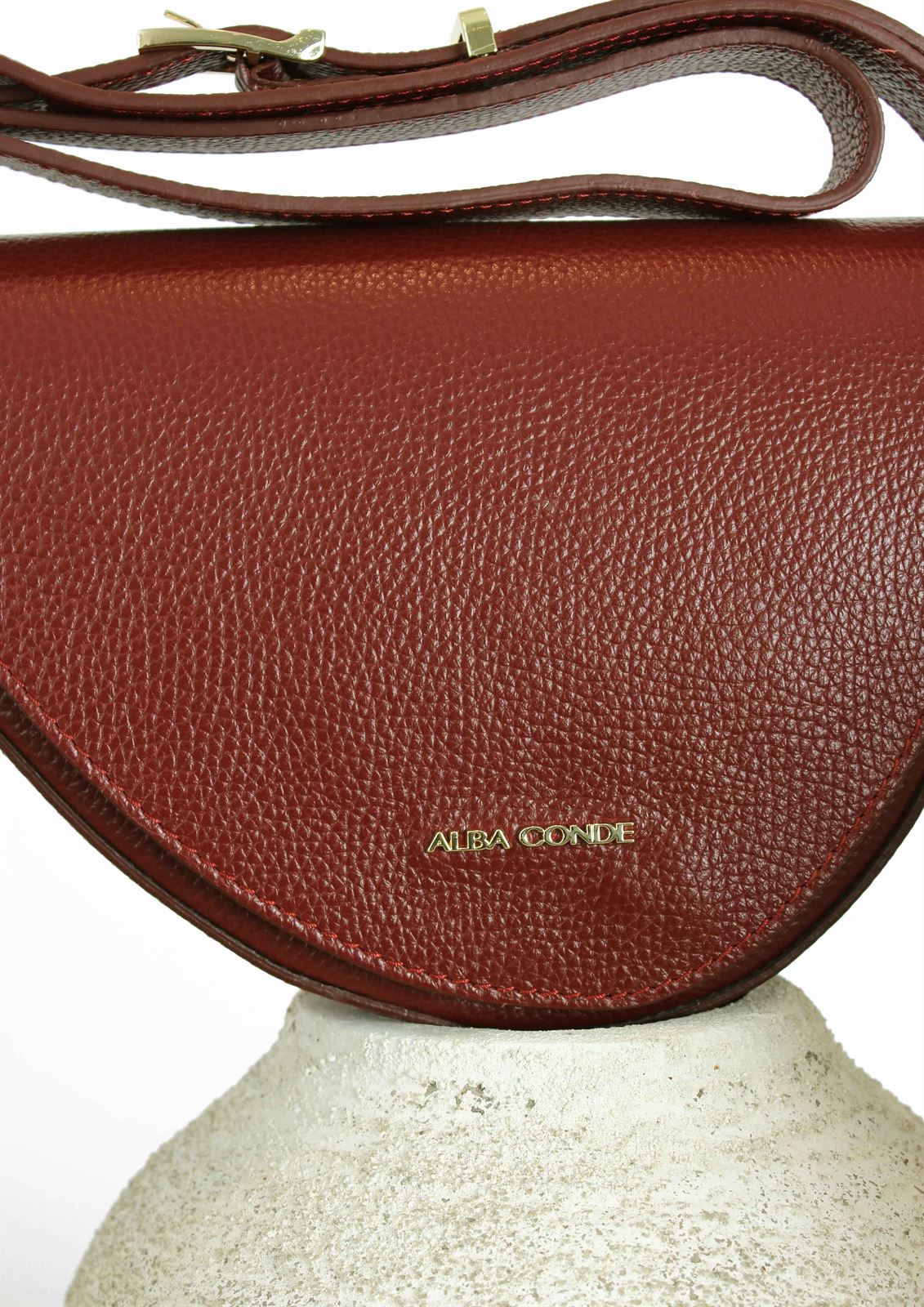 ALBA CONDE Bolso Cleo Burdeos - Imagen 1