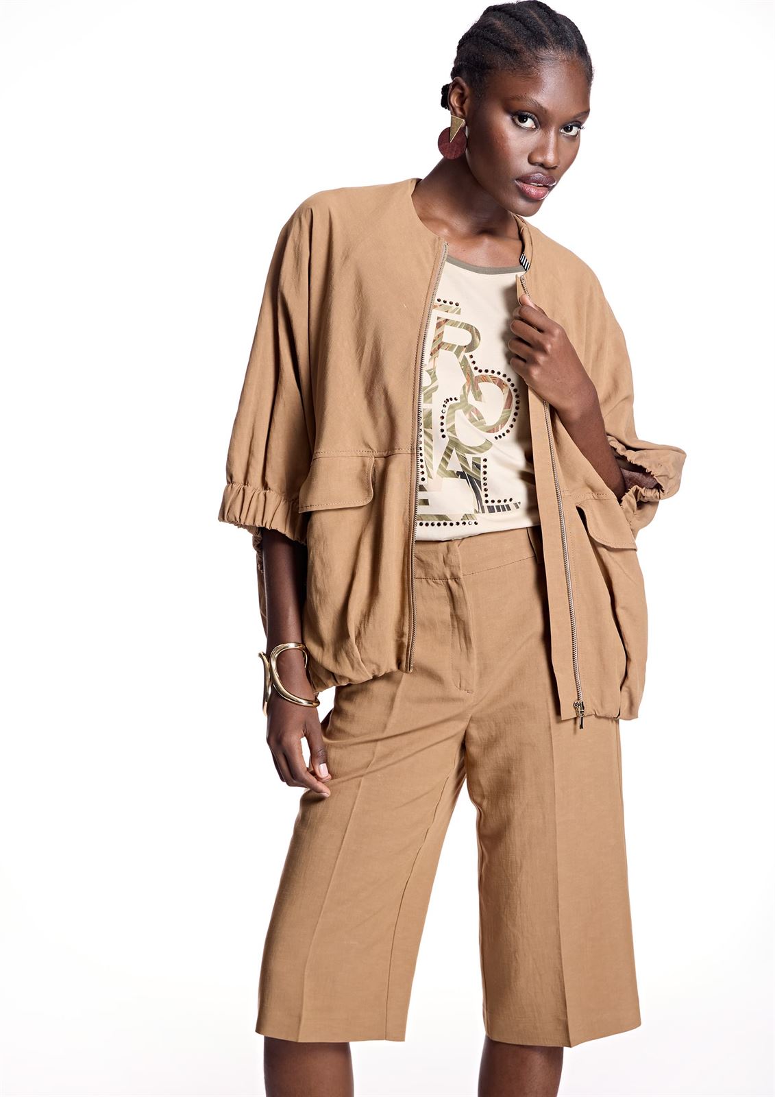 ALBA CONDE Bomber Camel - Imagen 3