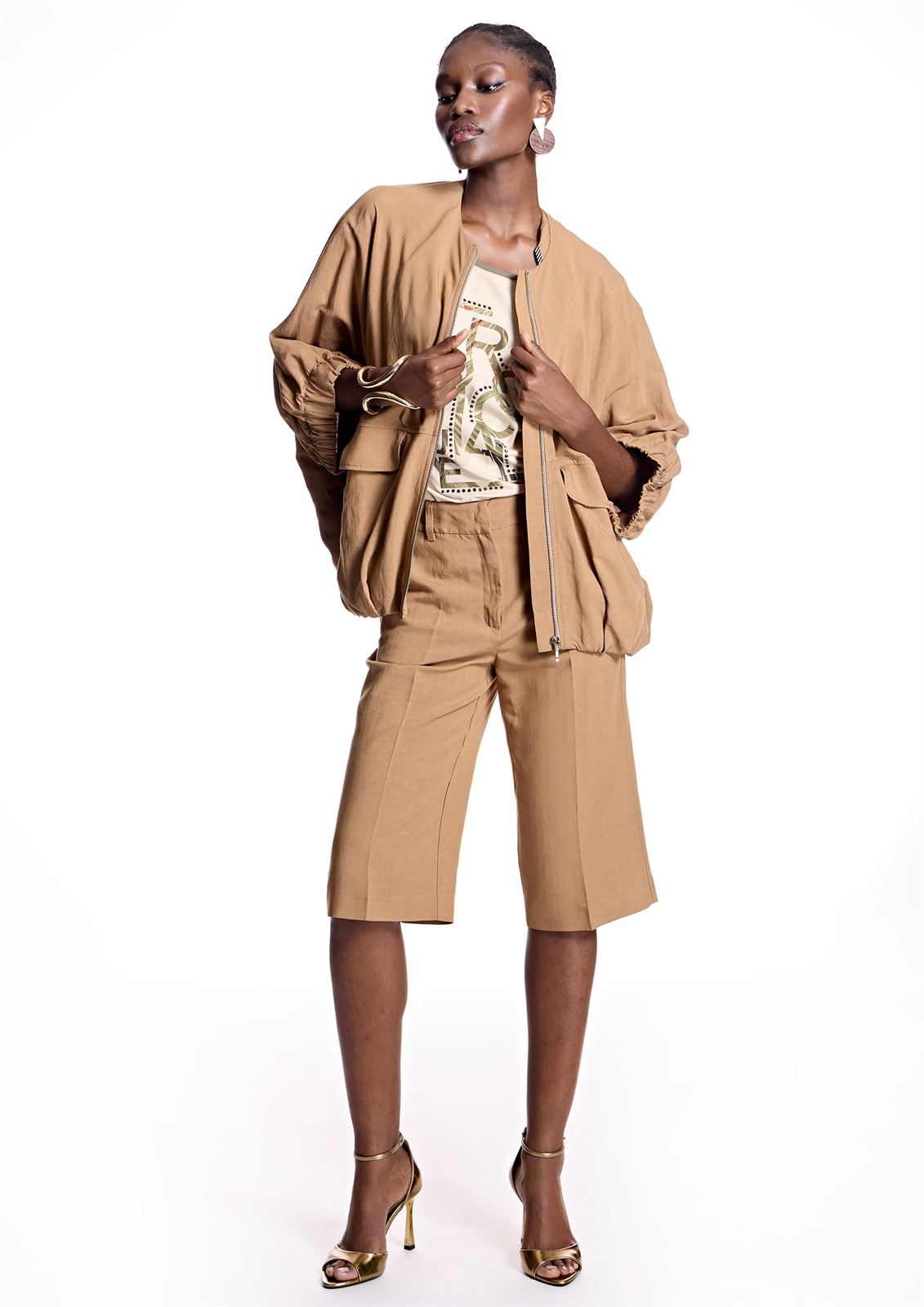 ALBA CONDE Bomber Camel - Imagen 5