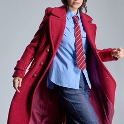 ALBA CONDE Camisa Azul con Corbata - Imagen 2