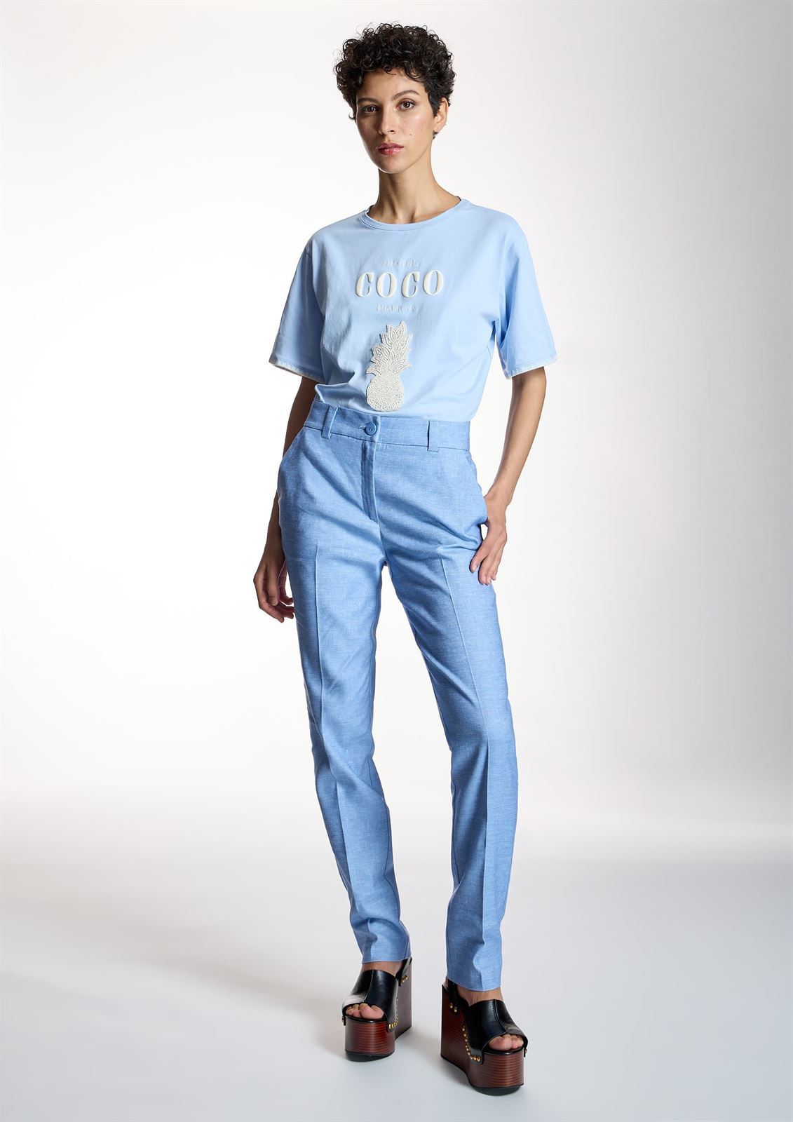 ALBA CONDE Camiseta Azul Coco - Imagen 5