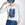 ALBA CONDE Camiseta Cruda con Print Azul - Imagen 2