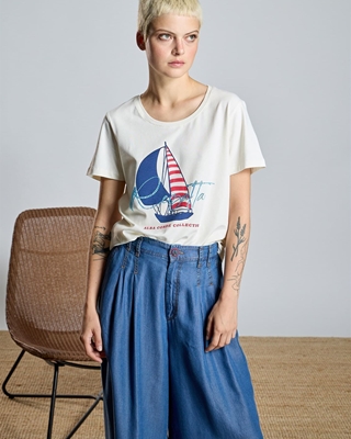 ALBA CONDE Camiseta Cruda Regata - Imagen 2