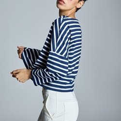 ALBA CONDE Camiseta Rayas Bordado - Imagen 2