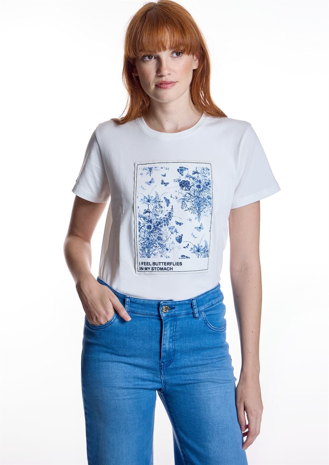 ALBA CONDE Camiseta Transfer Flores - Imagen 1
