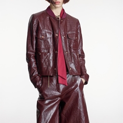 ALBA CONDE Cazadora Corta Burdeos - Imagen 1