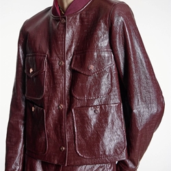 ALBA CONDE Cazadora Corta Burdeos - Imagen 2