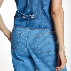 ALBA CONDE Chaleco Azul Denim Rayas - Imagen 2