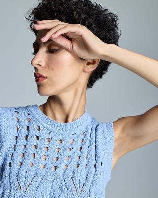 ALBA CONDE Chaleco de Punto Calado - Imagen 1