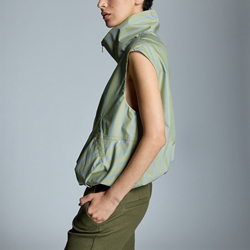 ALBA CONDE Chaleco Verde de Rayas - Imagen 2