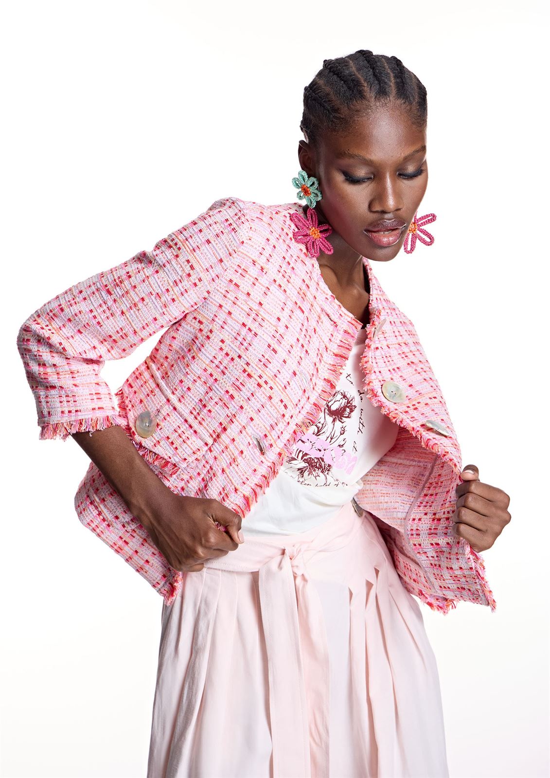 ALBA CONDE Chaqueta Chanel Rosa - Imagen 5