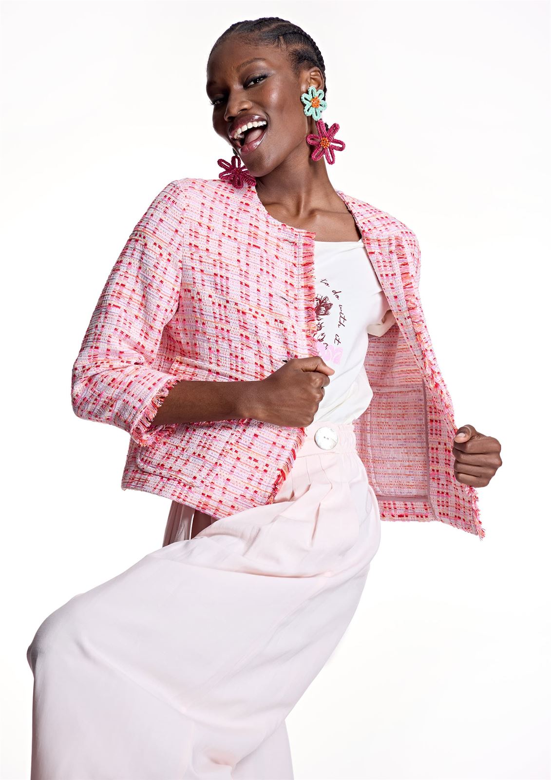 ALBA CONDE Chaqueta Chanel Rosa - Imagen 6