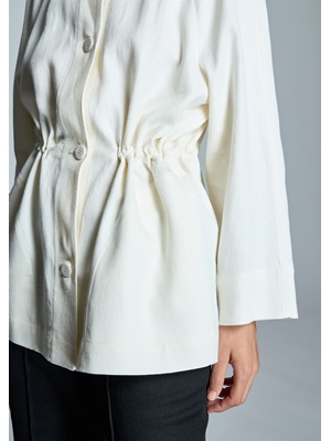 ALBA CONDE Chaqueta Cruda Lino - Imagen 2