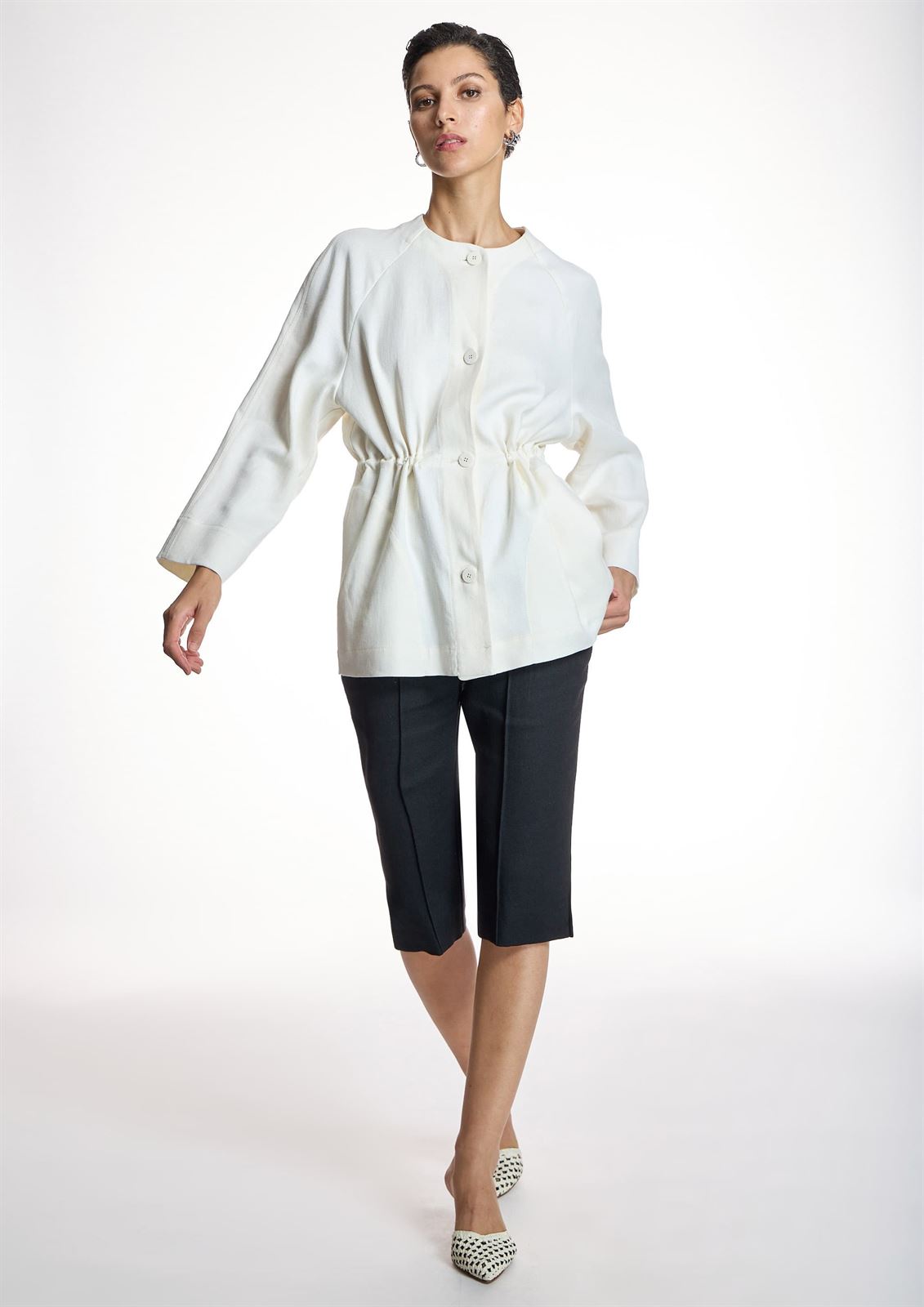 ALBA CONDE Chaqueta Cruda Lino - Imagen 3